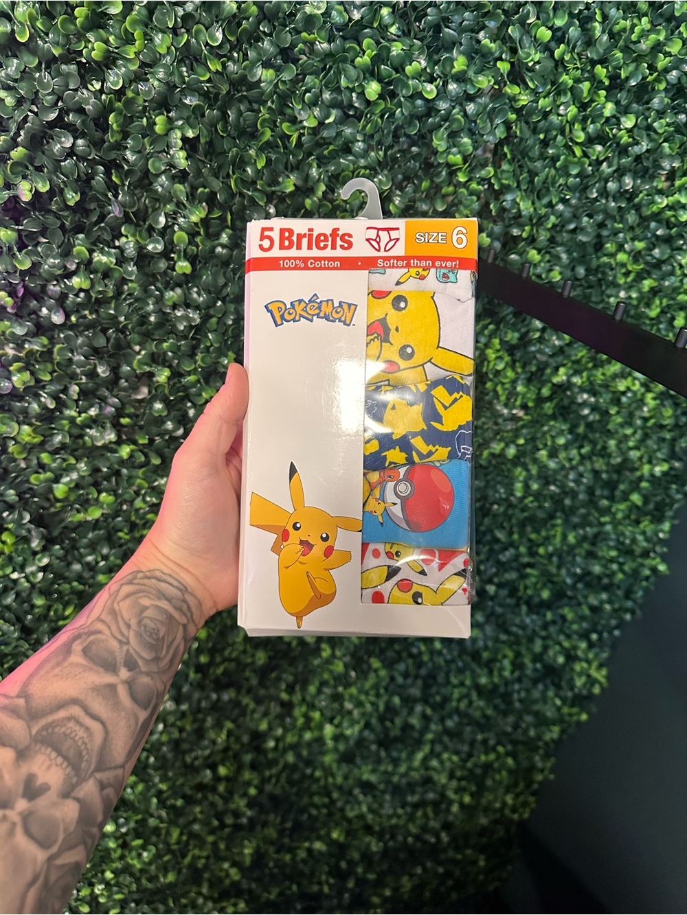 Pokemon Pikachu Boys 5-Pack Briefs Size 6